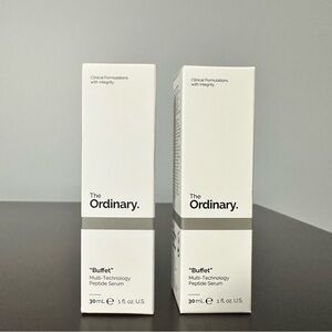 The Ordinary “Buffet” Multi-Peptide + Hyaluronic Serum - New & Unused - Lot of 2